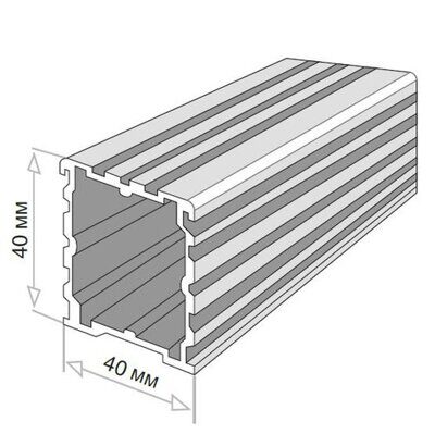 Лага алюминиевая конструкционная 40х40х4000 Level Line Frame